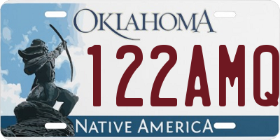 OK license plate 122AMQ