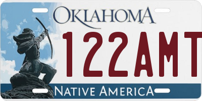 OK license plate 122AMT