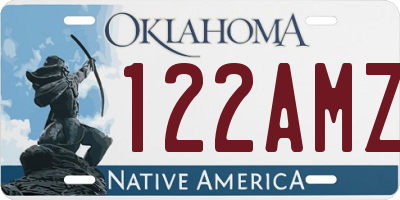OK license plate 122AMZ