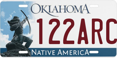 OK license plate 122ARC