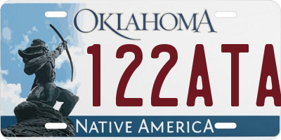 OK license plate 122ATA