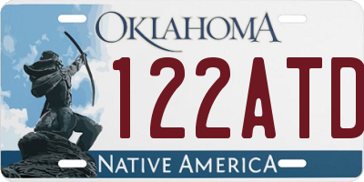 OK license plate 122ATD