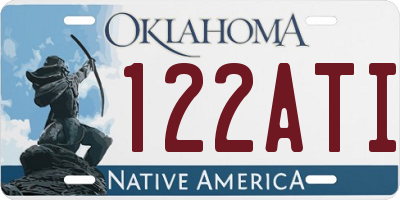 OK license plate 122ATI