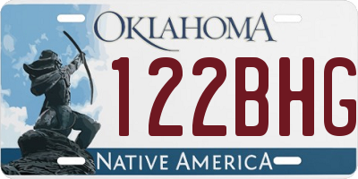OK license plate 122BHG