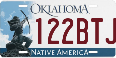 OK license plate 122BTJ