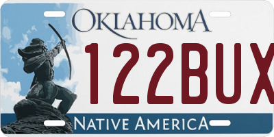 OK license plate 122BUX