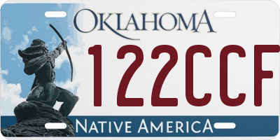 OK license plate 122CCF