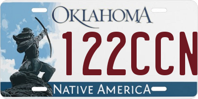 OK license plate 122CCN