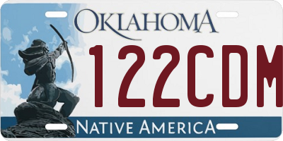OK license plate 122CDM