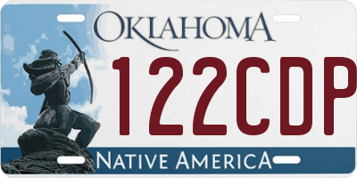 OK license plate 122CDP