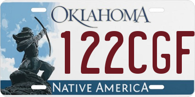 OK license plate 122CGF