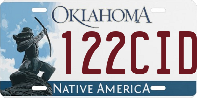 OK license plate 122CID