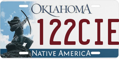 OK license plate 122CIE