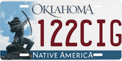 OK license plate 122CIG