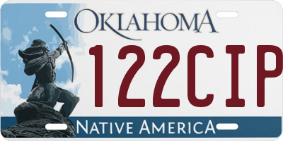 OK license plate 122CIP