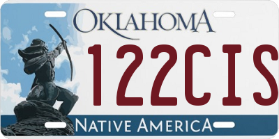 OK license plate 122CIS