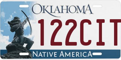 OK license plate 122CIT