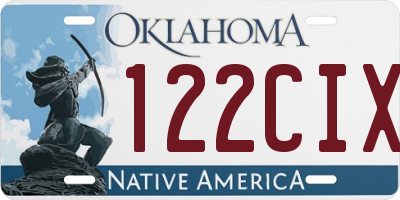 OK license plate 122CIX