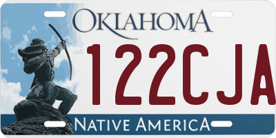 OK license plate 122CJA