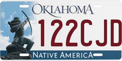 OK license plate 122CJD