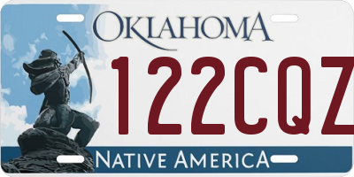 OK license plate 122CQZ