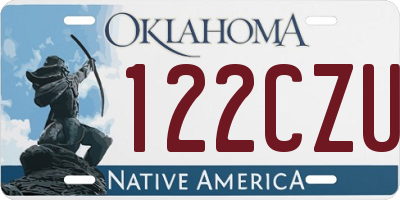 OK license plate 122CZU