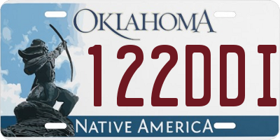 OK license plate 122DDI