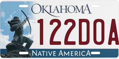 OK license plate 122DOA
