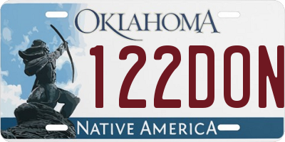 OK license plate 122DON