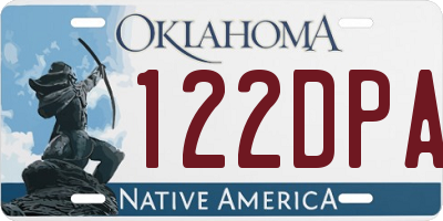 OK license plate 122DPA