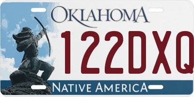 OK license plate 122DXQ