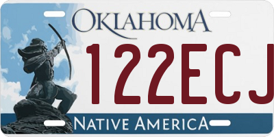 OK license plate 122ECJ
