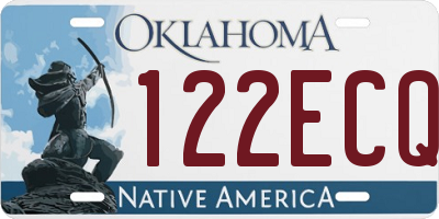 OK license plate 122ECQ