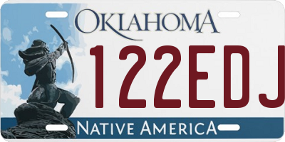 OK license plate 122EDJ