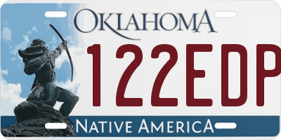OK license plate 122EDP