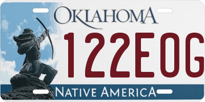 OK license plate 122EOG