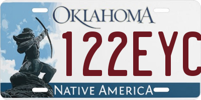 OK license plate 122EYC