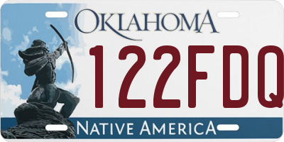 OK license plate 122FDQ