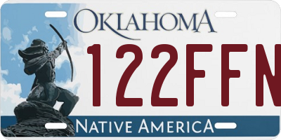OK license plate 122FFN