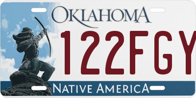 OK license plate 122FGY