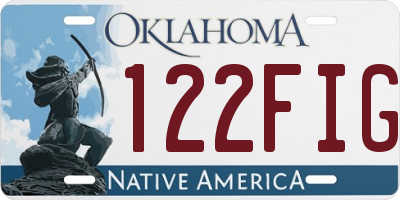 OK license plate 122FIG