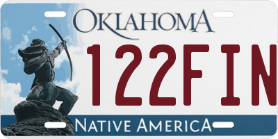 OK license plate 122FIN