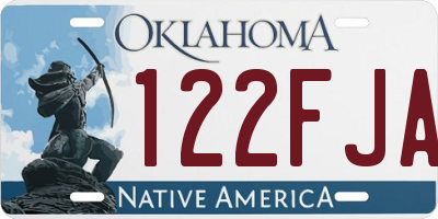 OK license plate 122FJA