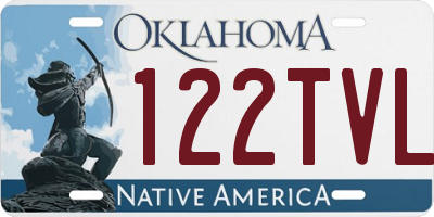 OK license plate 122TVL