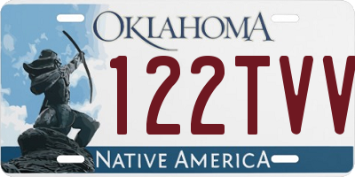 OK license plate 122TVV