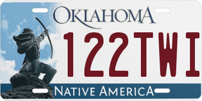 OK license plate 122TWI