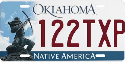 OK license plate 122TXP