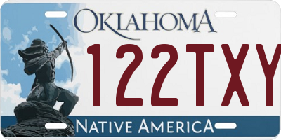 OK license plate 122TXY