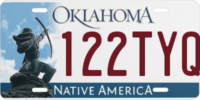 OK license plate 122TYQ