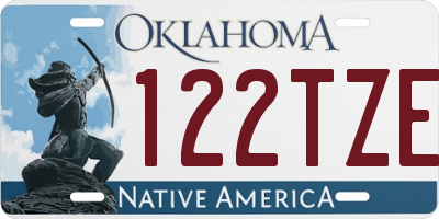 OK license plate 122TZE